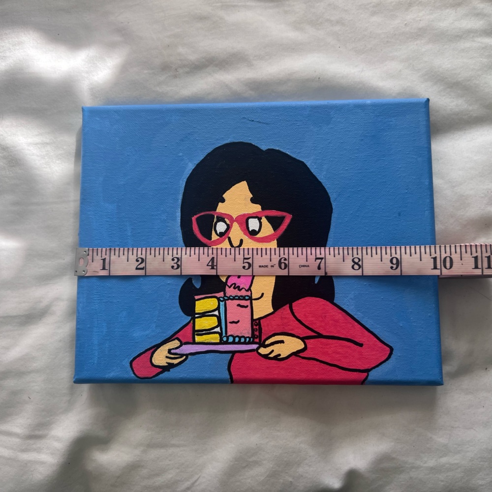 Linda from Bob Burger licking cake painting - Picture 2 of 4